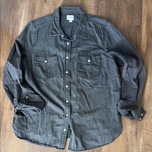 J. Crew Charcoal Button Down Shirt